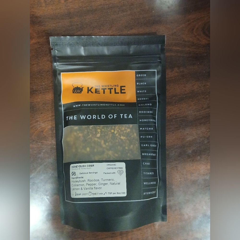 THE WHISTLING KETTLE THE WORLD OF TEA HONEYBUSH CIDER